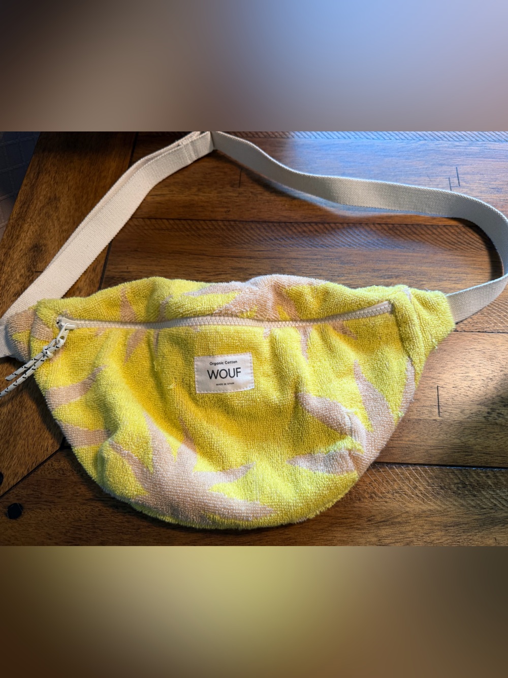 Wouf Yellow & Pink Terry Cloth Belt Bag